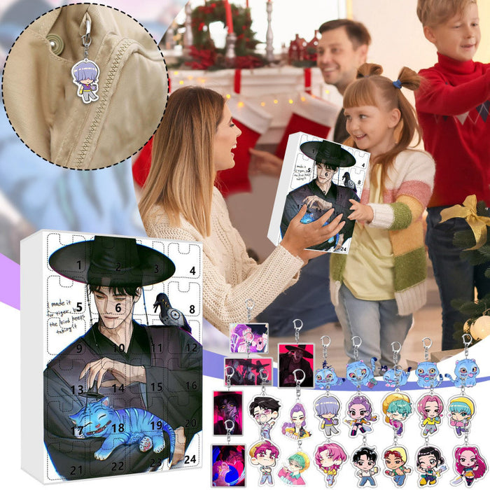 Wholesale KPOP Christmas Countdown Calendar Blind Box Backpack Keychain Acrylic Ornament Gift Box
