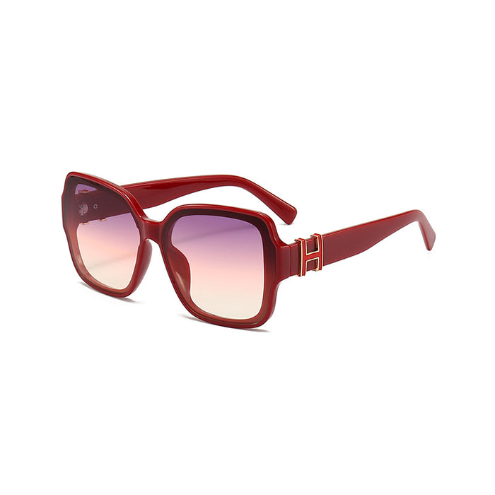 Wholesale Retro Box Sunglasses, Women's Round Face, Fashionable and Premium Sunglasses, New Versatile Sunscreen Glasses