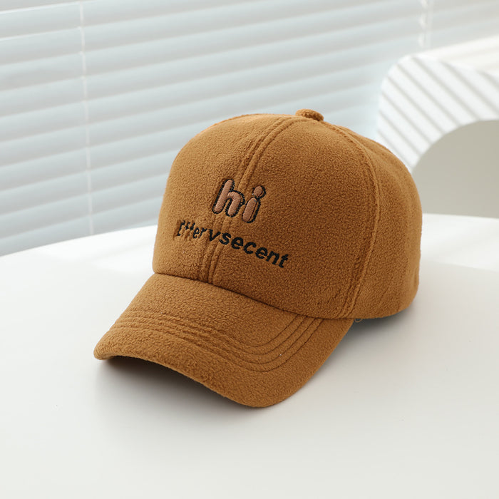 Wholesale Stylish Kids Baseball Cap Fleece Lined Warm Unisex Autumn Winter Toddler Hat