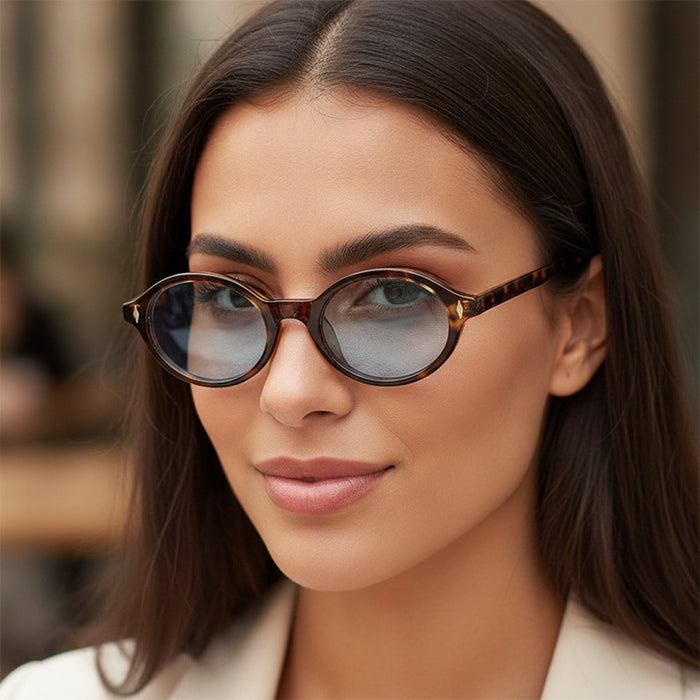 Wholesale Retro Round Sunglasses Black Frame Gray Lens UV400 Travel Boutique