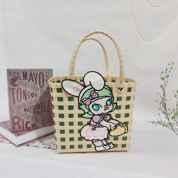 Wholesale Rattan Handbag Cartoon Plastic Handbag Lightweight Daily Wear Leisure Travel Shoulder Bag
