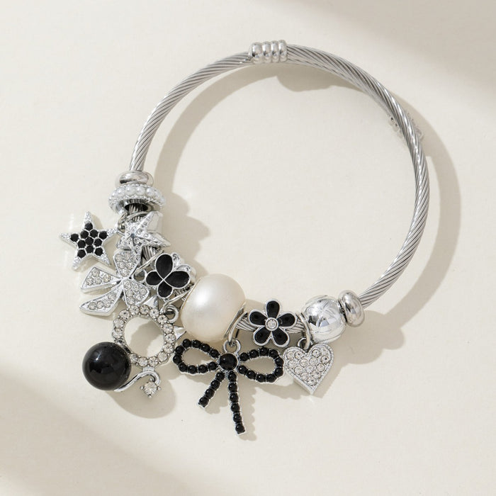 Wholesale DIY bead bracelet bow love pentagram fashion accessory