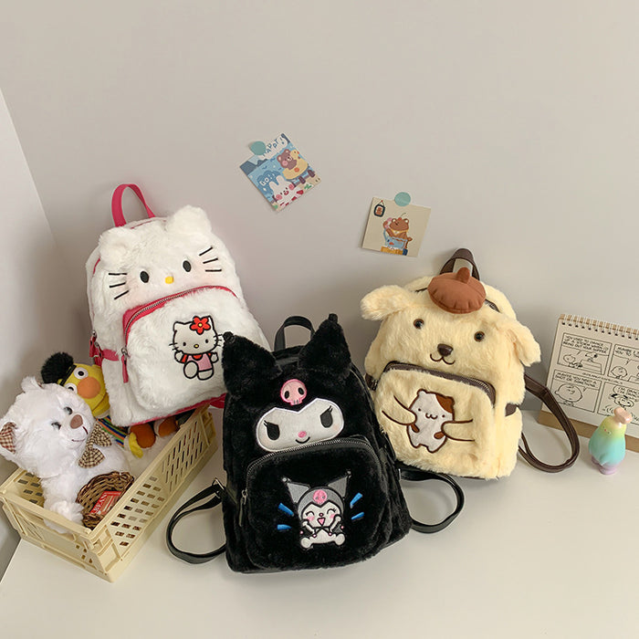 Wholesale Cartoon Cute Kitten Plush Backpack JDC-BP-ZeZ003