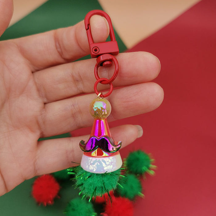 Wholesale Christmas Mobile Phone Pendant Cute  Bag Pendant Snowflake Christmas Tree Keychain Hanging Chain