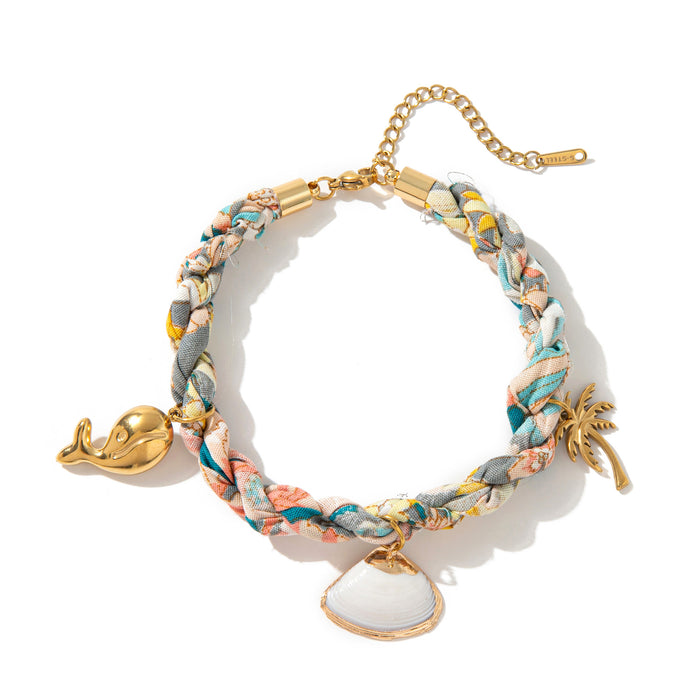 Wholesale Ocean Marine Life Scallop Pendant Choker Necklace Chic Fashion Jewelry Accessory Gift For Women