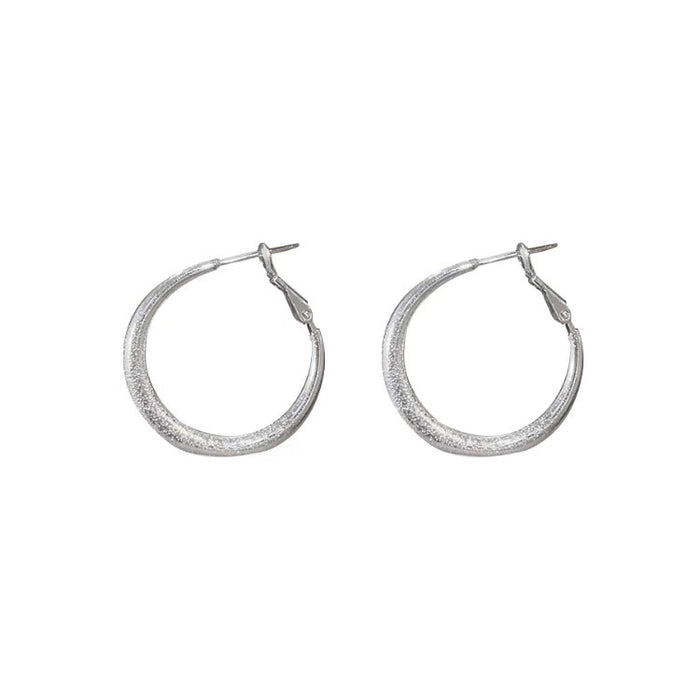 Wholesale Frosted Gymnback silver Ear Ring Ear Buckle Elegant Personality Earrings Earrings