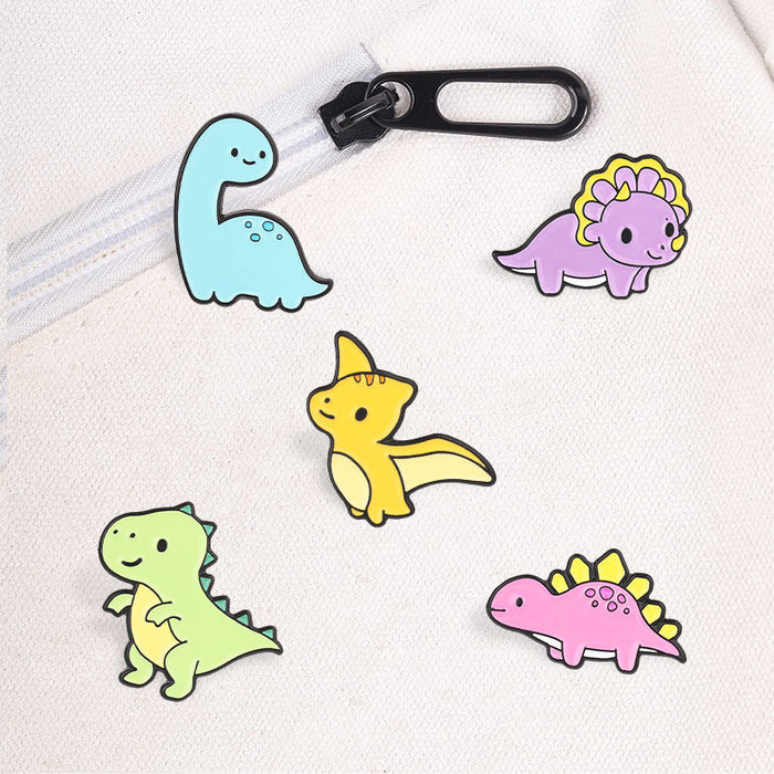 Wholesale Cute Dinosaur Enamel Brooch Pin Fashion Animal Badge For Backpack Bag Charm Boutique Gift Accessory
