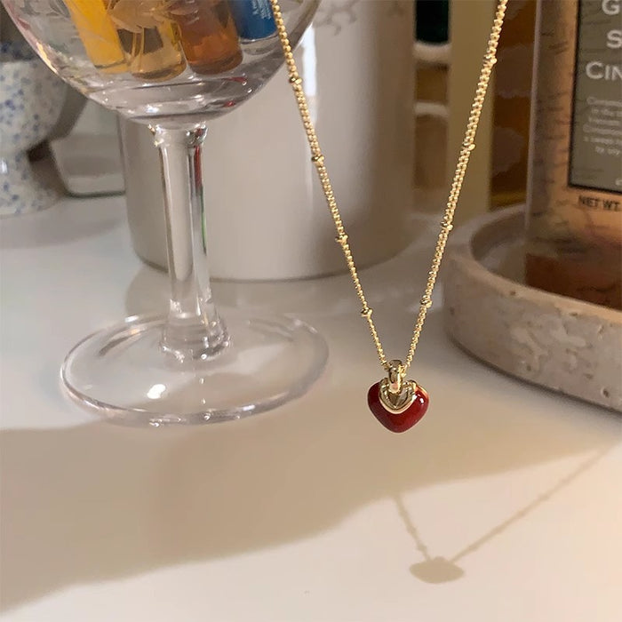 Wholesale  Red Necklace Women's  Elegant Clavicle Chain Love Accessories