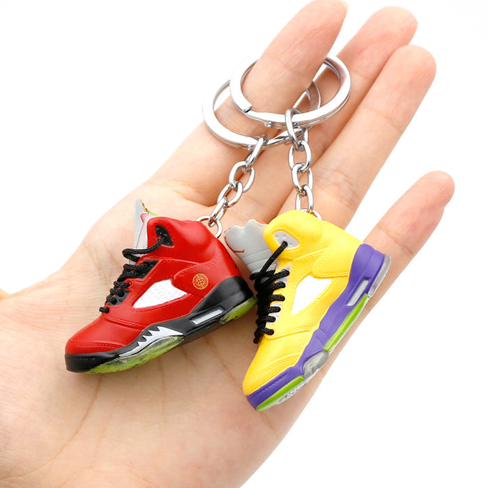 Wholesale 3D Stereoscopic Basketball Shoes PVC Keychains JDC-KC-QLPing018