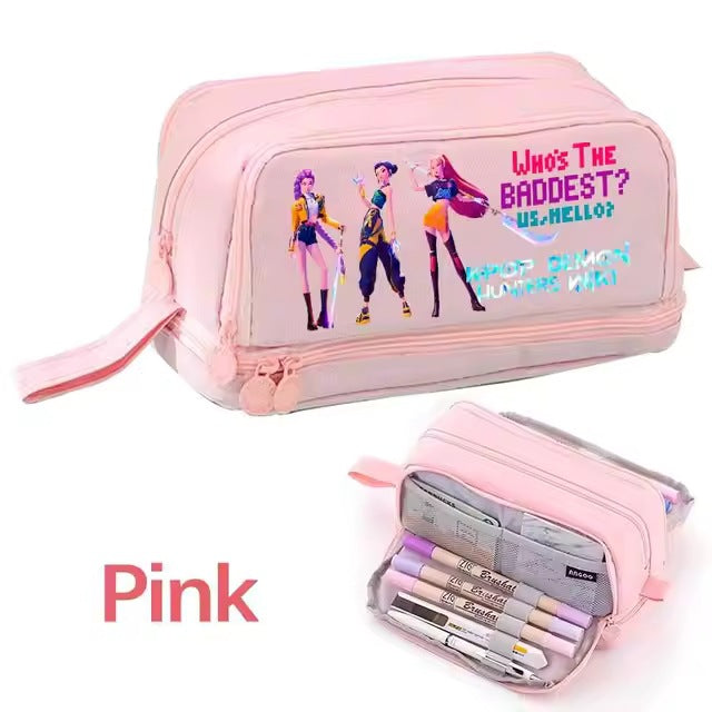 Wholesale Fashion Polyester Cartoon Pencil Case Multifunctional Stationery Pouch Cute School Bag