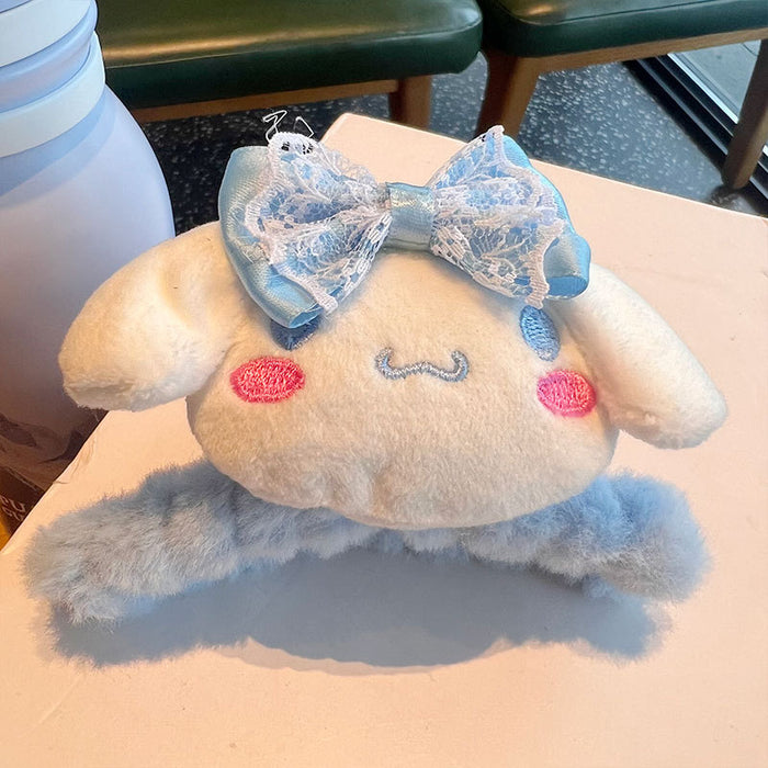 Wholesale Autumn and winter cute big doll plush hair clip new cartoon dog furry hair clip back of the head soft cute hair accessories