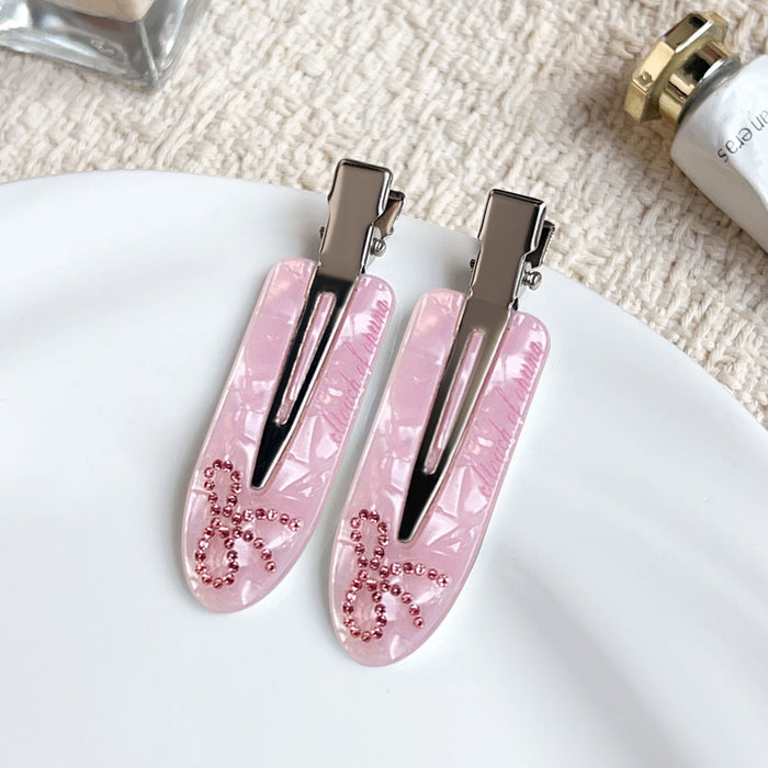 Wholesale Plastic Invisible Hair Clip Purple Floral Pattern for Everyday Styling Hair Accessory
