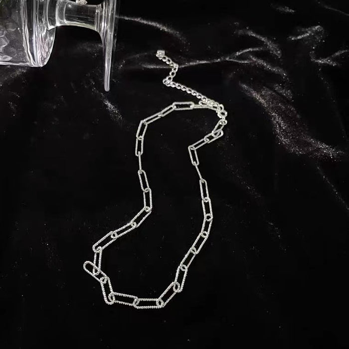 Wholesale Geometric circular necklace, light luxury, niche, double-layer necklace, collarbone chain