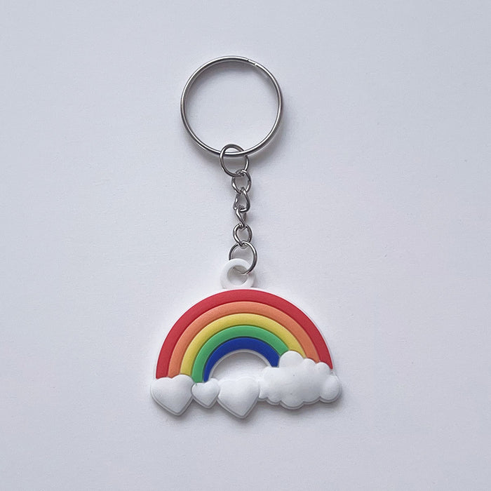 Wholesale Rainbow Plastic Keychain JDC-KC-TianTiao001