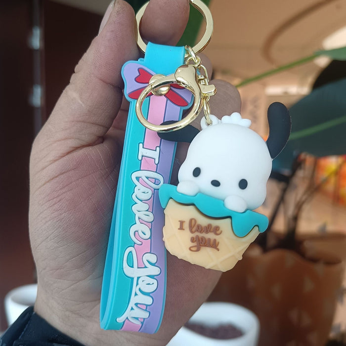 Wholesale Silicone Cartoon Doll Keychain JDC-KC-YiChang011