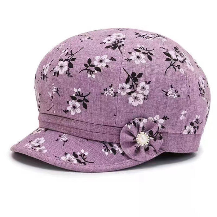 Wholesale Spring and Autumn Middle-aged and Elderly People's Hat Women's Thin Mother's Cloth Hat Grandma's Peaked Cap Elderly People's Casual Sunscreen Sunshade Hat