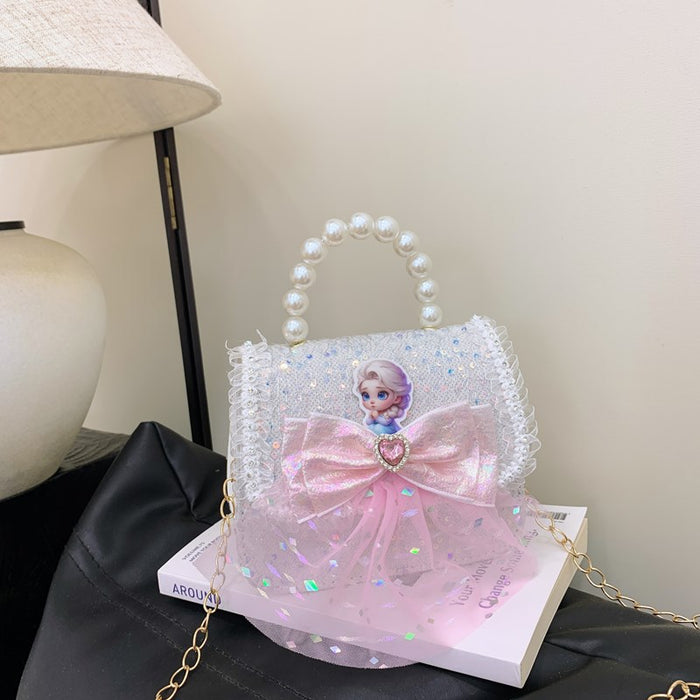 Wholesale  Kidsren's Bag Little Girl Pearl Chain Bag Handbag Shoulder Crossbody Coin Purse