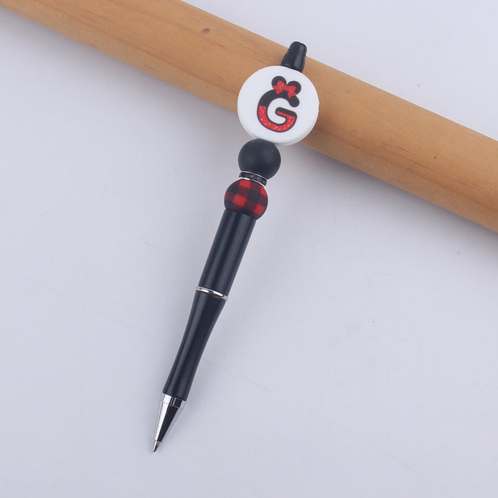 Wholesale Cartoon Letter Silicone Beaded Pen JDC-PN-GuangTian003