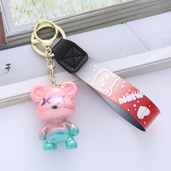 Wholesale  car key chain pendant  bear doll bag decoration couple gift Cartoon  Keychain