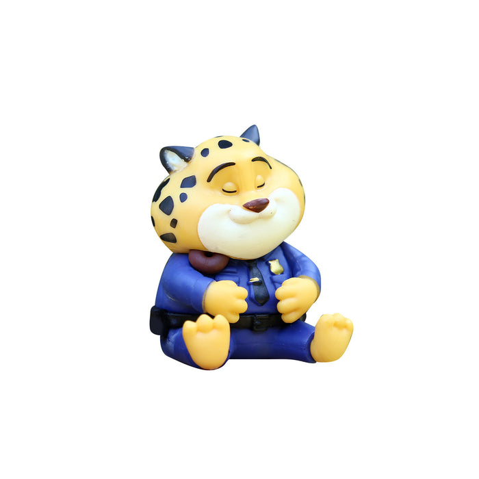 Wholesale 6 pcs Tilted-head realistic animal doll desktop or car decoration