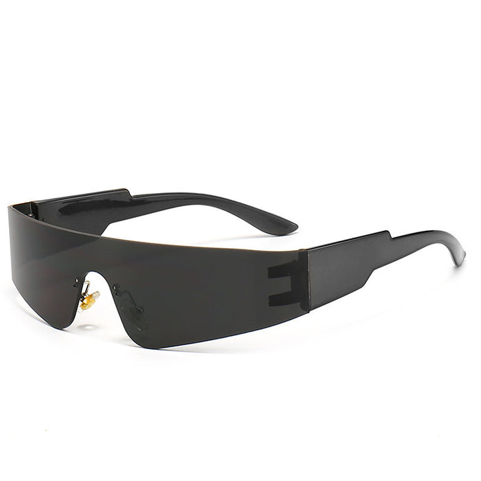 Wholesale Punk style sunglasses Outdoor cycling one-piece sunglasses