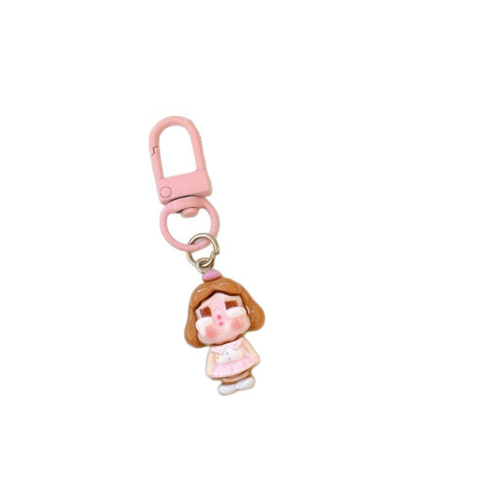 Wholesale Cartoon Resin Keychain Blue Skirt Cute Bag Charm Gift