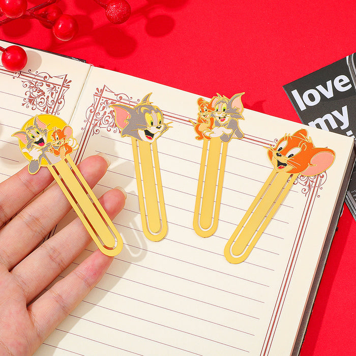 Wholesale Cartoon metal minimalist cute bookmark stationery souvenir