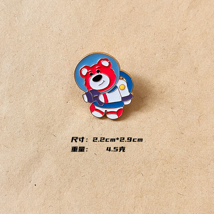 Wholesale High end, niche metal brooch, cartoon badge, cute student clothing accessories