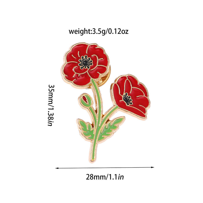 Wholesale Stylish Metal Flower Brooch Pin Elegant Lily Sunflower Poppy Badge Fashion Accessory Boutique Resale Gift