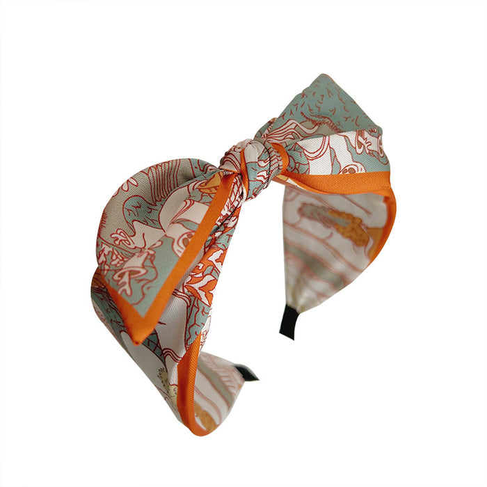 Wholesale 2PCS Silk Scarf Bow Cloth Headband JDC-HD-MiShe004