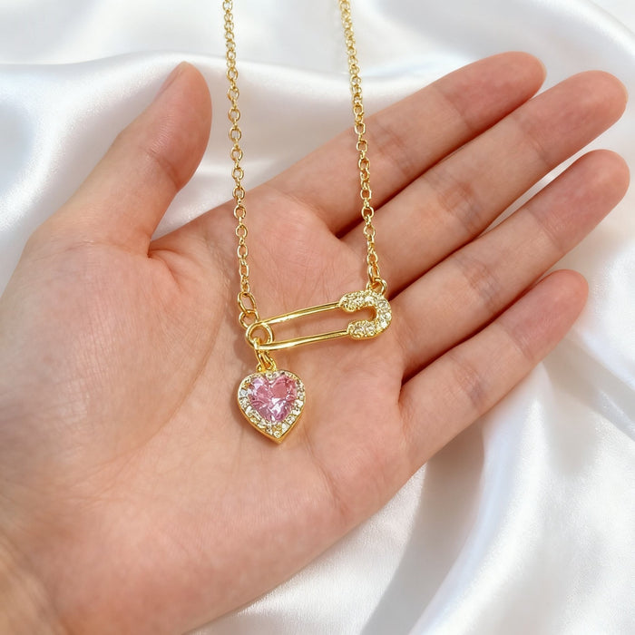 Wholesale Colorful Heart Broken Diamond Pendant choker necklace