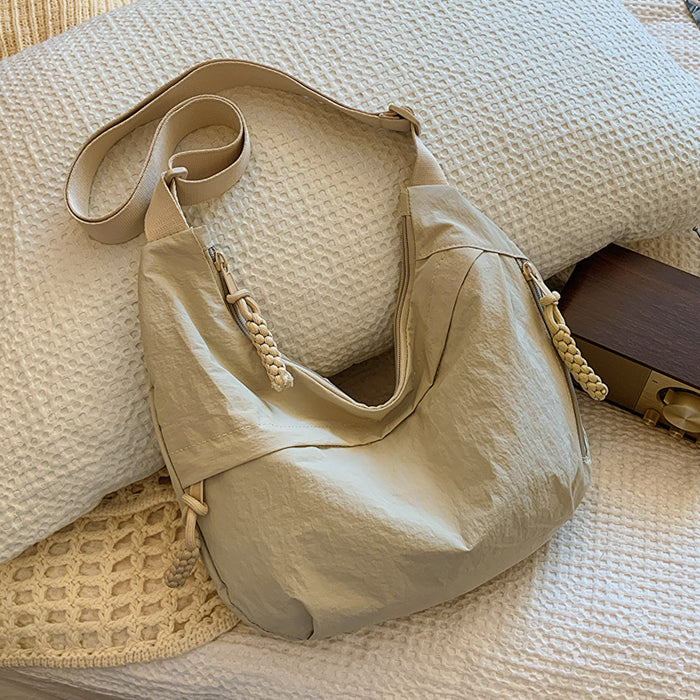 Wholesale New versatile shoulder bag, travel crossbody bag, washed wrinkled nylon retro casual lightweight
