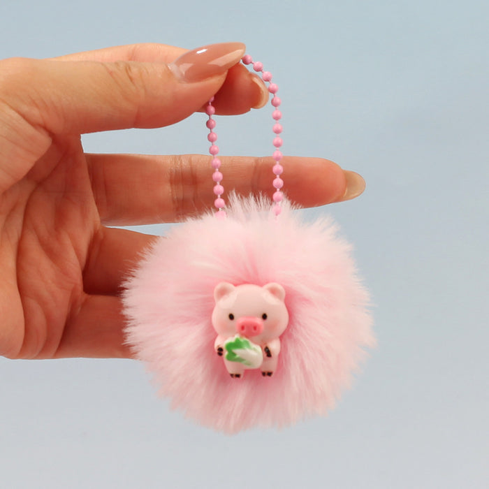 Wholesale Cabbage Pink Pig Plush Keychain Bag Charm Chic Fashion Accessory Gift For Boutique Resale
