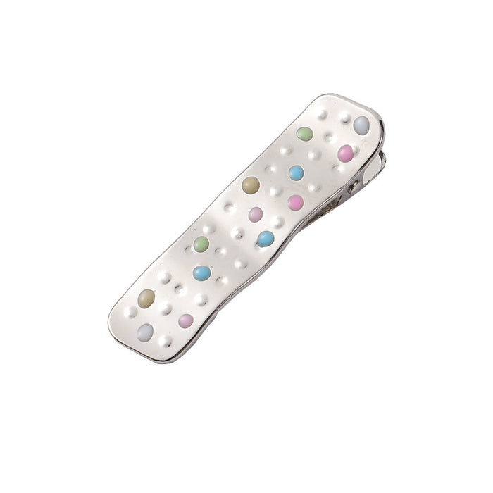 Wholesale Silver Metal Girl Hairpin New Oil Dripping Hair Accessories Cute Side Clip