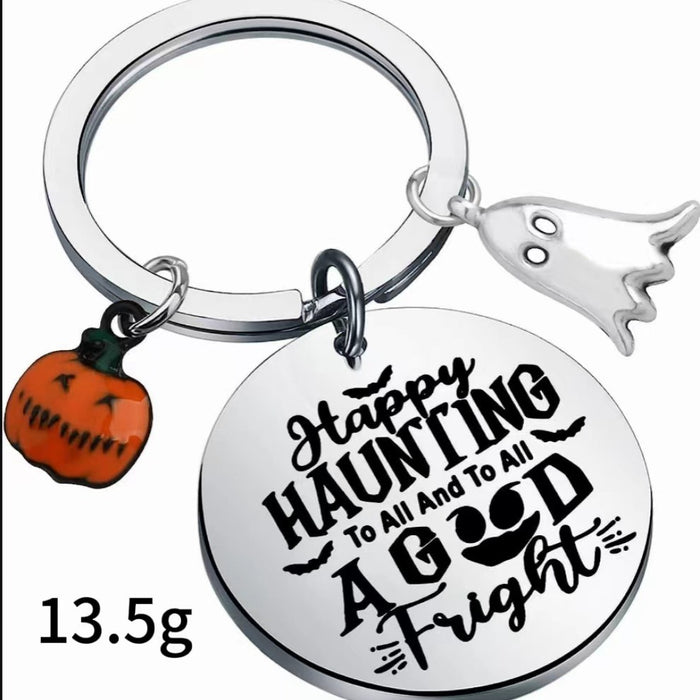 Wholesale Halloween Ghost Stainless Steel Keychain JDC-KC-JinZ009