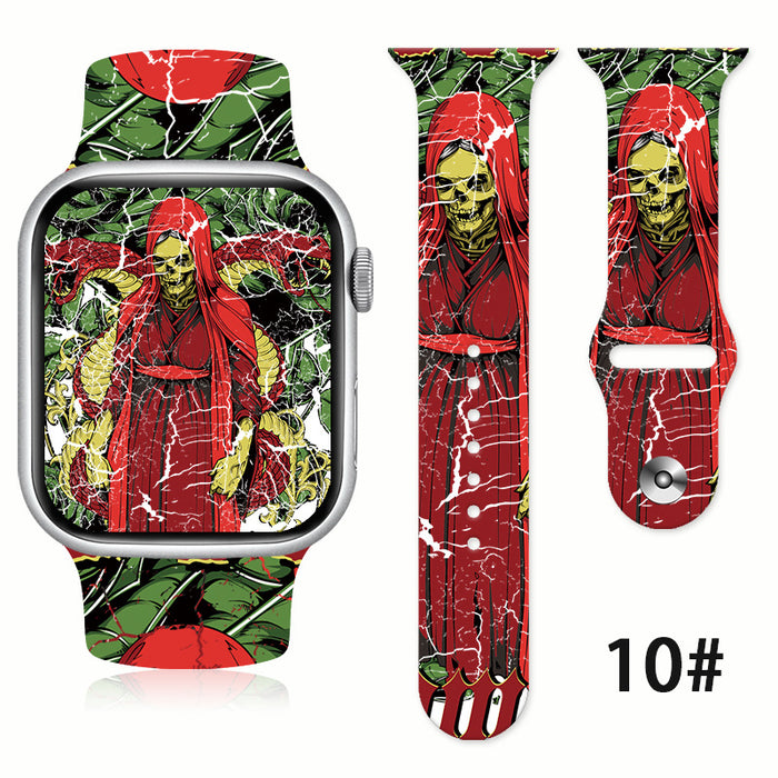 Wholesale Printed Silicone Watch Strap Wrist Strap JDC-WD-NuoQi048