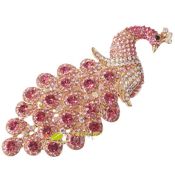 Wholesale Rhinestone Peacock Alloy Brooch Accessories JDC-BC-GuoQY003