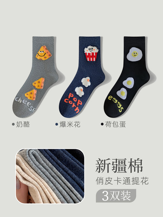 Wholesale Socks, mid tube socks, cotton socks, special cartoon creative socks, anti odor and sweat absorbing versatile socks