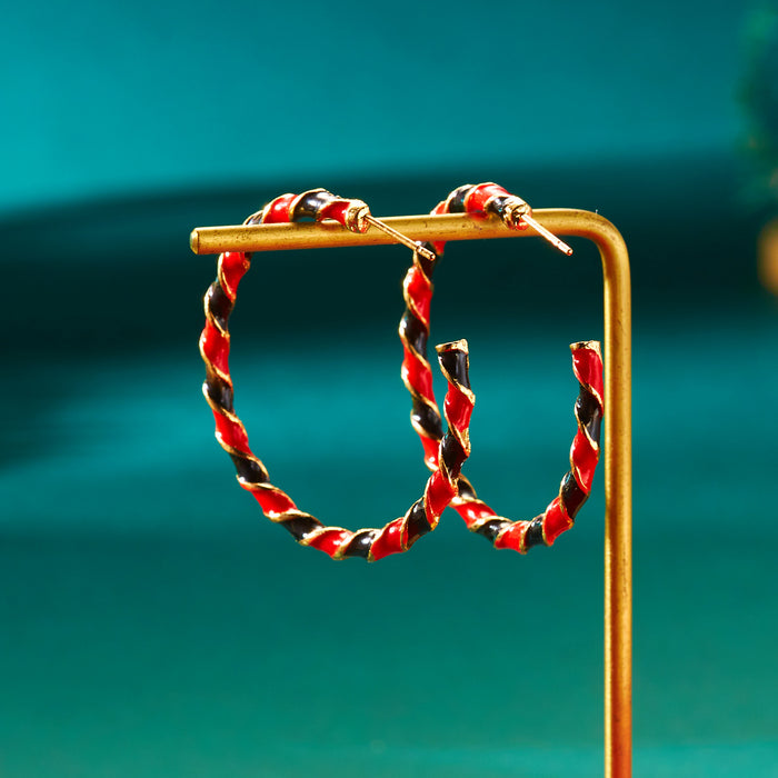 Wholesale Christmas earrings twisted earrings festive atmosphere earrings