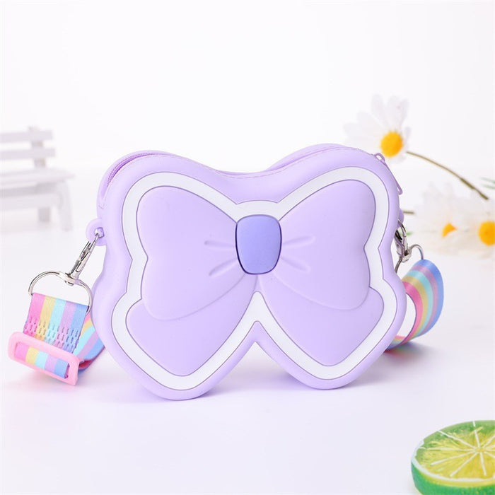 Wholesale Butterfly Silicone Children' s Crossbody Bag Chic Fashion Accessory MOQ≥3