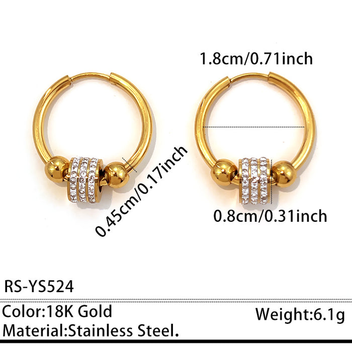 Wholesale Minimalist Stainless Steel Versatile Hoop Earrings