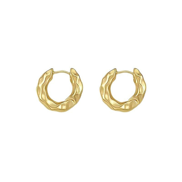 Wholesale Light luxury ear buckle, niche design, high-end feel, circle earrings, new ear loops, and simple earrings