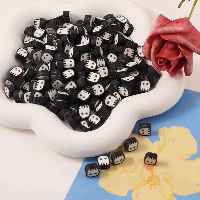 Wholesale 100PCS Polymer Clay Halloween Funny Cartoon Loose Beads JDC-BDS-LiuXia007