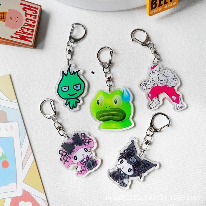 Wholesale Acrylic Keychain Cartoon Cute  Accessories Pendant Small Gift