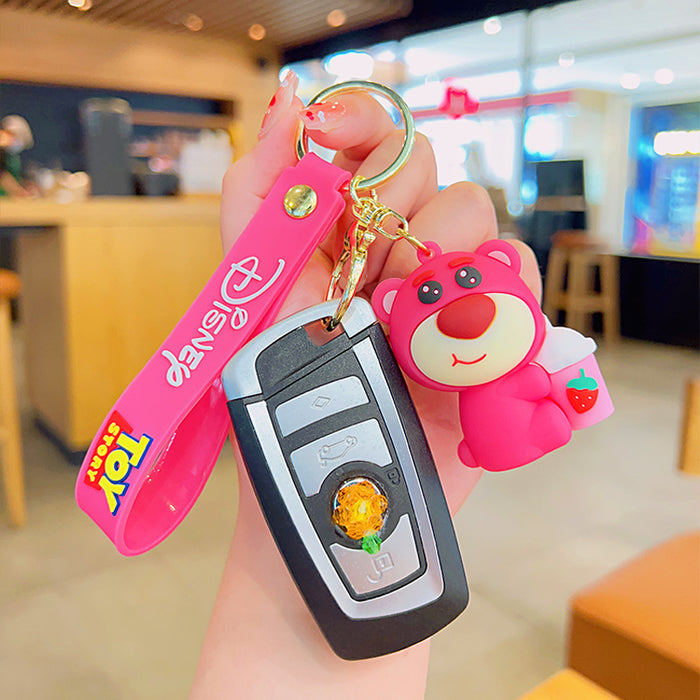 Wholesale Cartoon Strawberry Bear Keychain JDC-KC-YDao098
