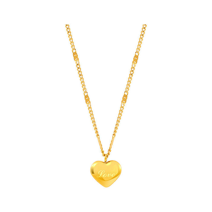 Wholesale Love necklace new clavicle chain simple temperament metal peach heart fashionable heart-shaped necklace
