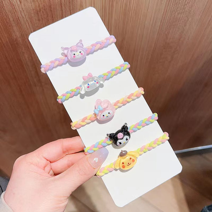 Wholesale Cartoon Cute Braided Fabric Hair Tie JDC-HS-Weiye006