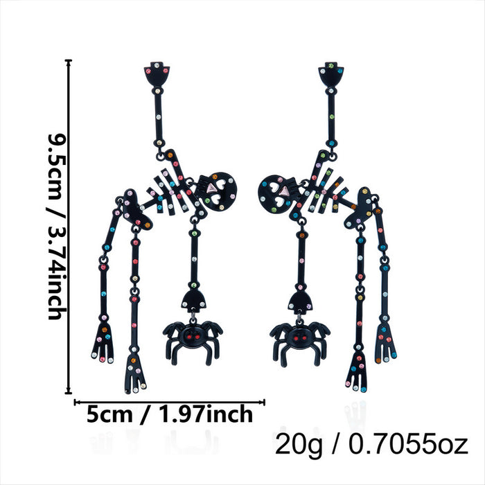 Wholesale Halloween Punk Skull Skeleton Earrings Party Jewelry Accessory