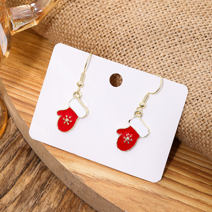 Wholesale Christmas Santa Claus Snow Earrings  Bell Elk Earrings Christmas Hat