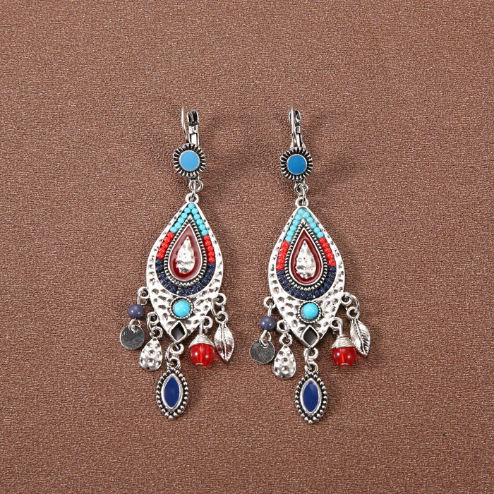 Wholesale Alloy Bohemian Ethnic Style Su Long Earrings JDC-ES-Gumi011